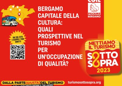 Tavola rotonda “Bergamo Capitale della Cultura: quali prospettive nel turismo per un’occupazione di qualità?”